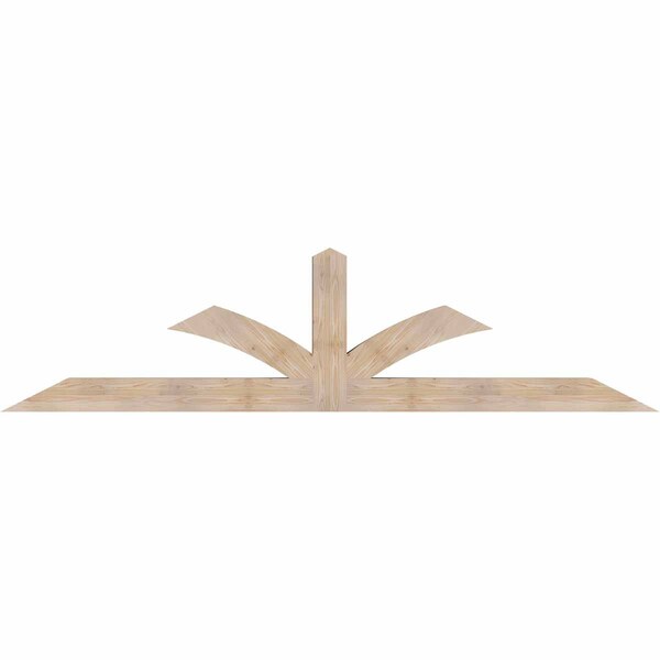 Ekena Millwork Richland Smooth Timber Gable Bracket, Douglas Fir, 108"W x 27"H x 5 1/2"D x 5 1/2"F, 6/12 Pitch GBW108X27X0606RIC00SDF - main